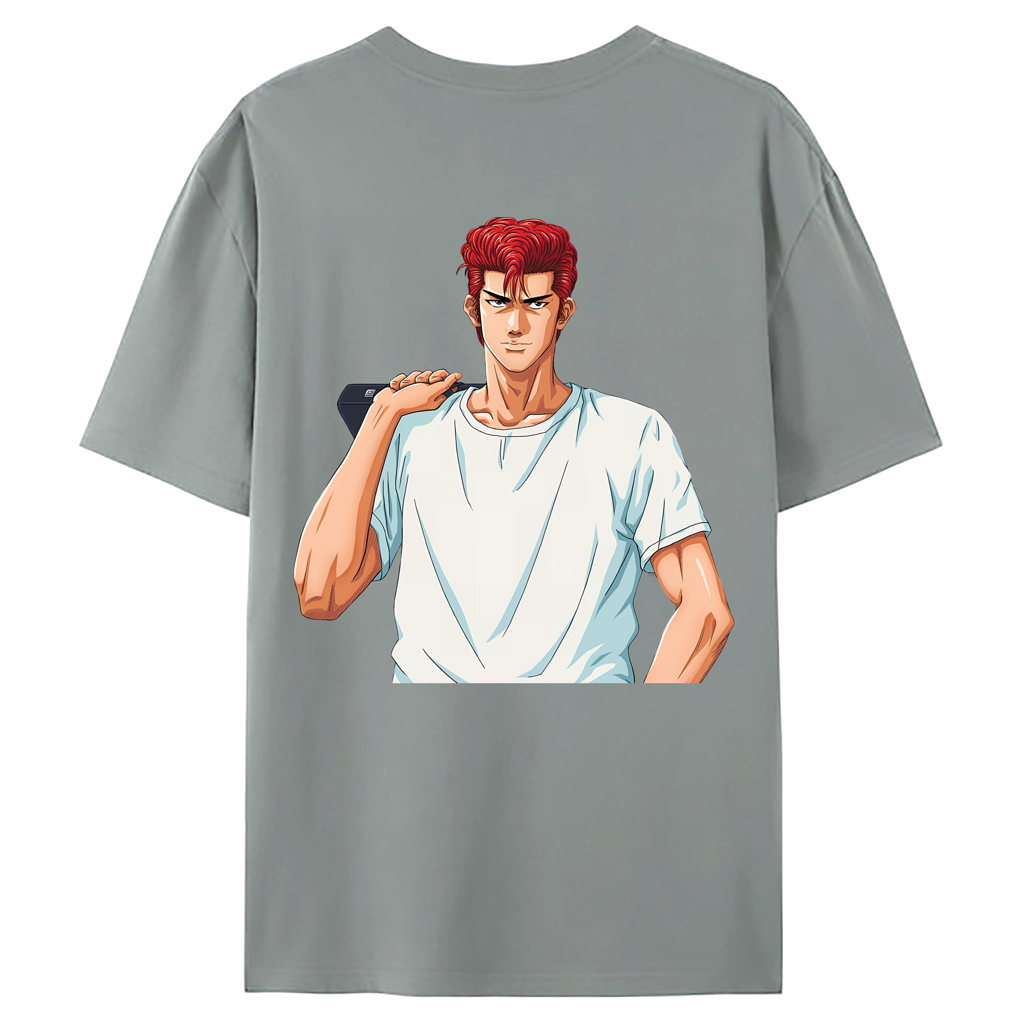 （画像用） SLAM DUNK／スラムダンク 綿100％ メンズ半袖Tシャツ（バックプリント） 通気性